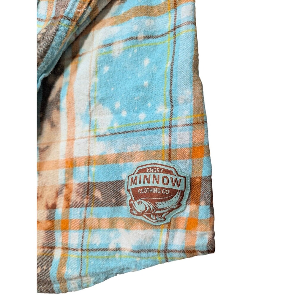 Angry Minnow Gator Girl Florida Flannel- Distressed Lake Tahoe Size XL Unisex - Picture 3 of 8